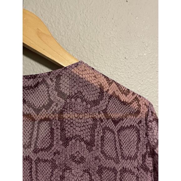 Vintage Spenser Jeremy Womens Top Size 10 Purple Abstract Silk Sheer Lightweight - Picture 3 of 7